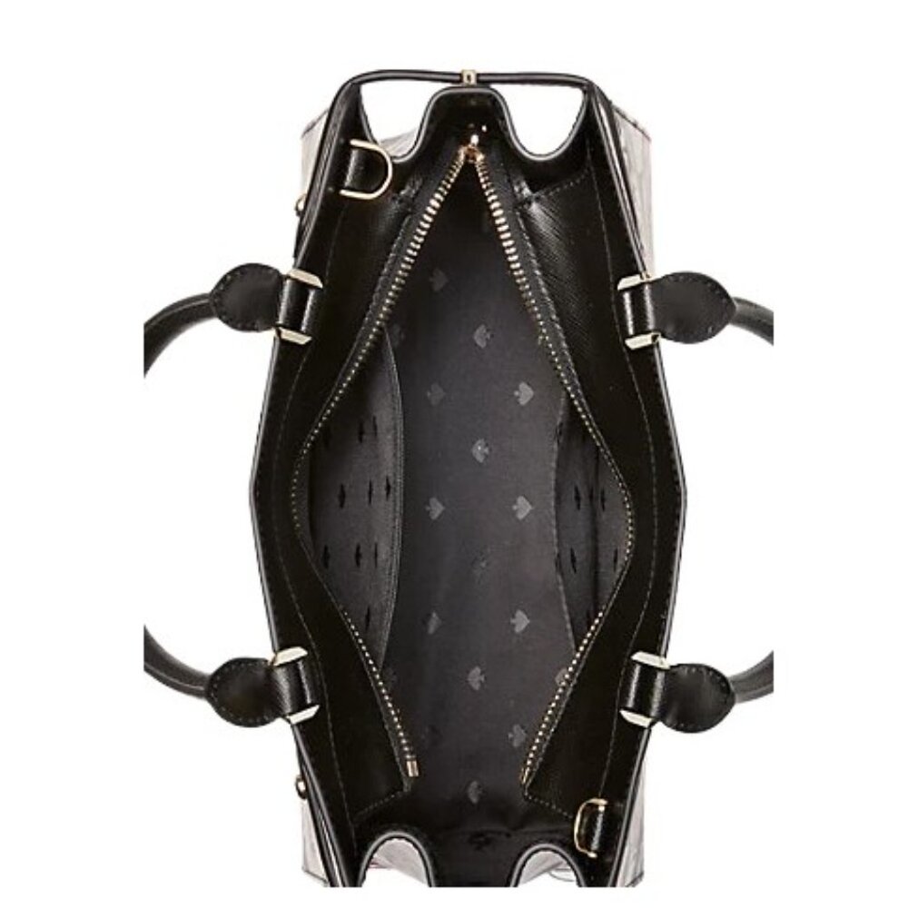 *NWOT* Kate Spade Pink and Black Staci Dahlia Floral Satchel - Picture 13 of 15